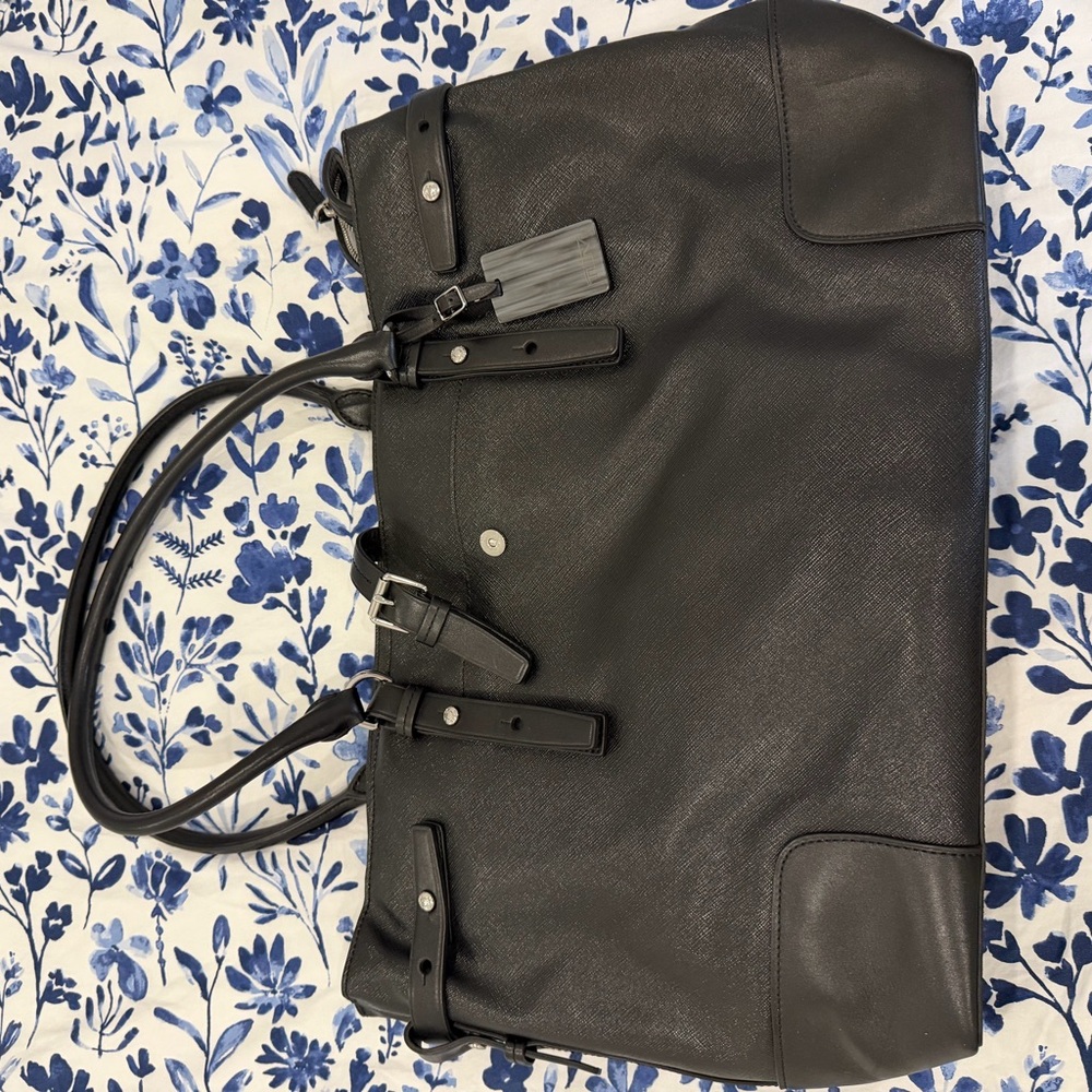 Tumi Black Leather Tote Bag